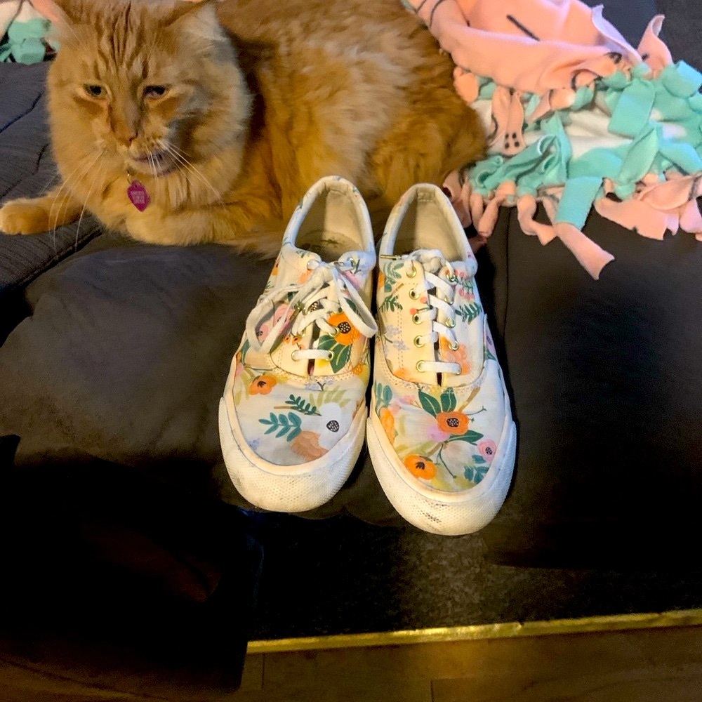 Keds White Sneakers with Floral Pattern